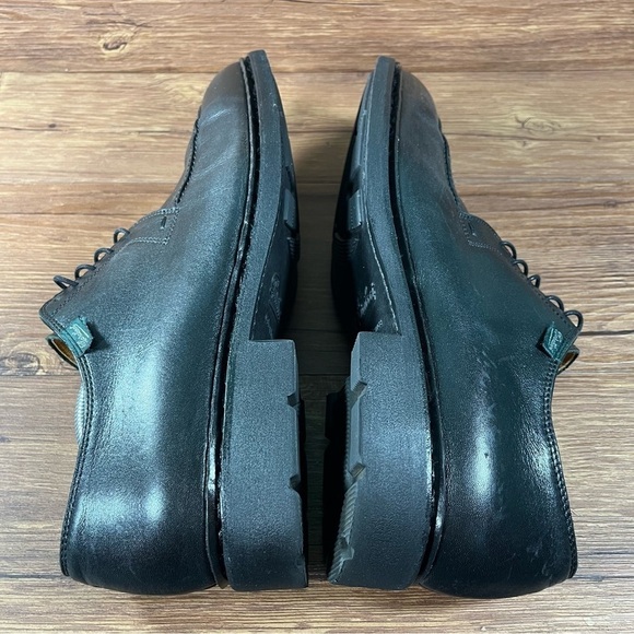 Paraboot “Prevert” Black Leather Oxfords Shoes Men’s Size 10 - Picture 2 of 11